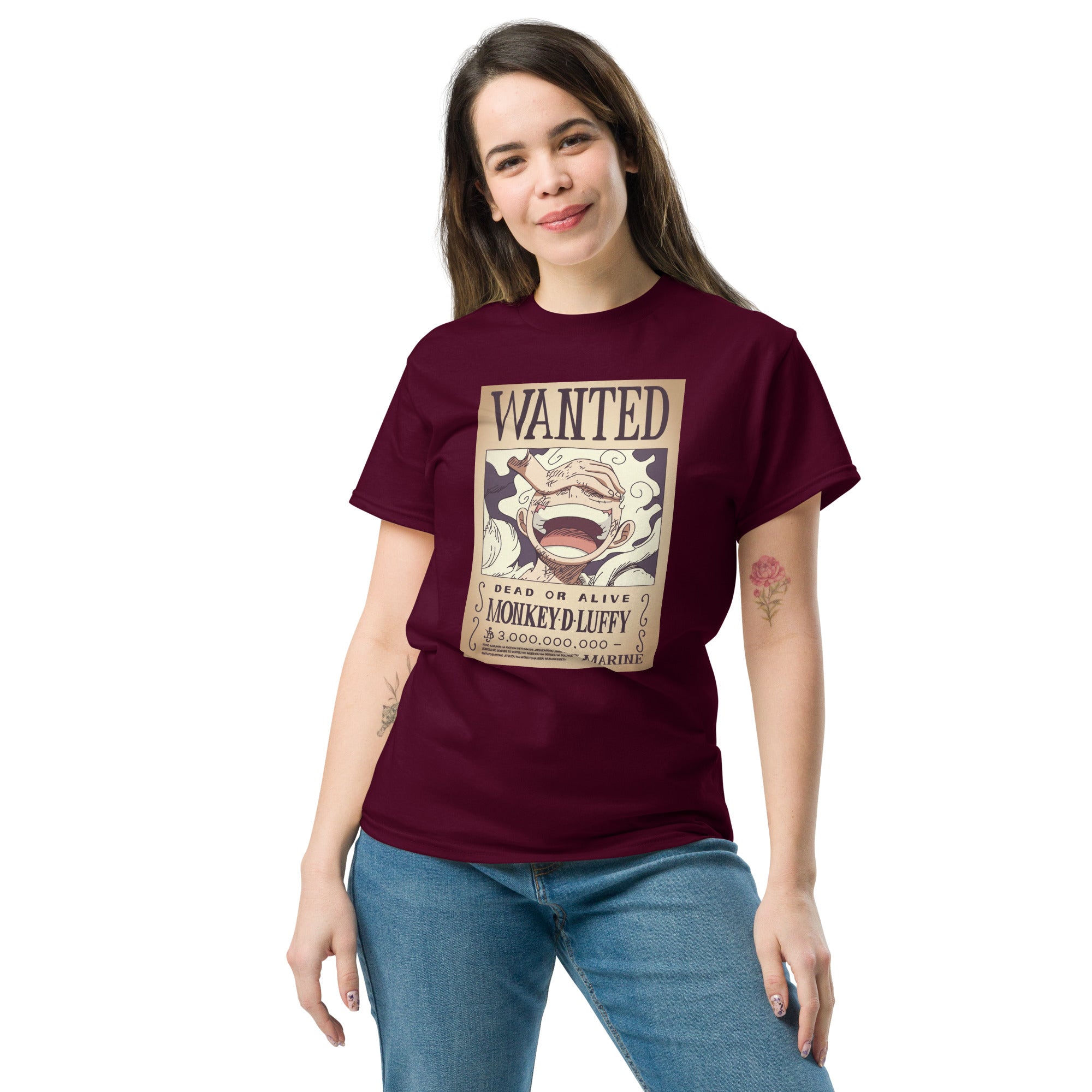 Luffy procurado Gear 5 Camiseta Clássica unisex